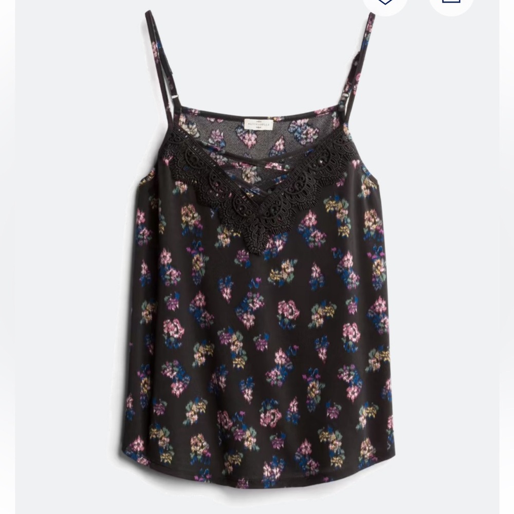 Mason & Belle Becka cross front lace detail knit tank top